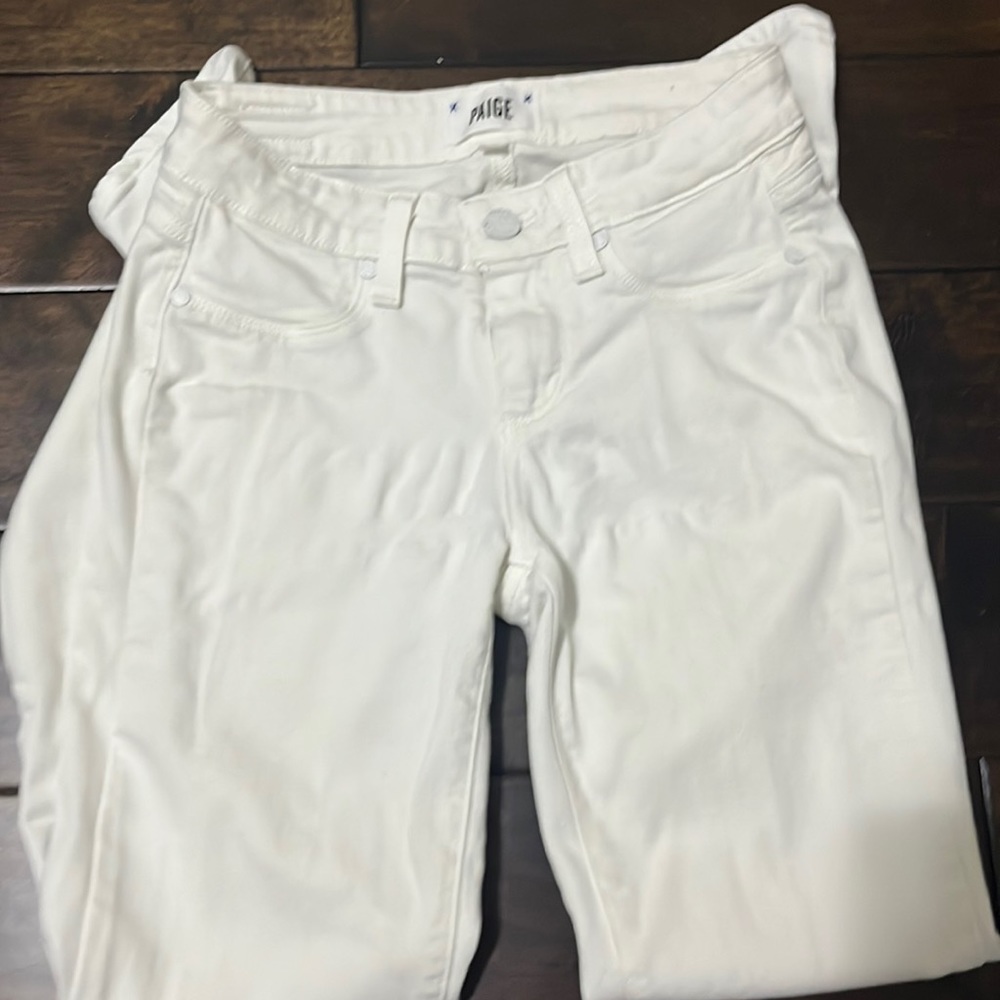 Paige - Size 25 White Skinny Jeans